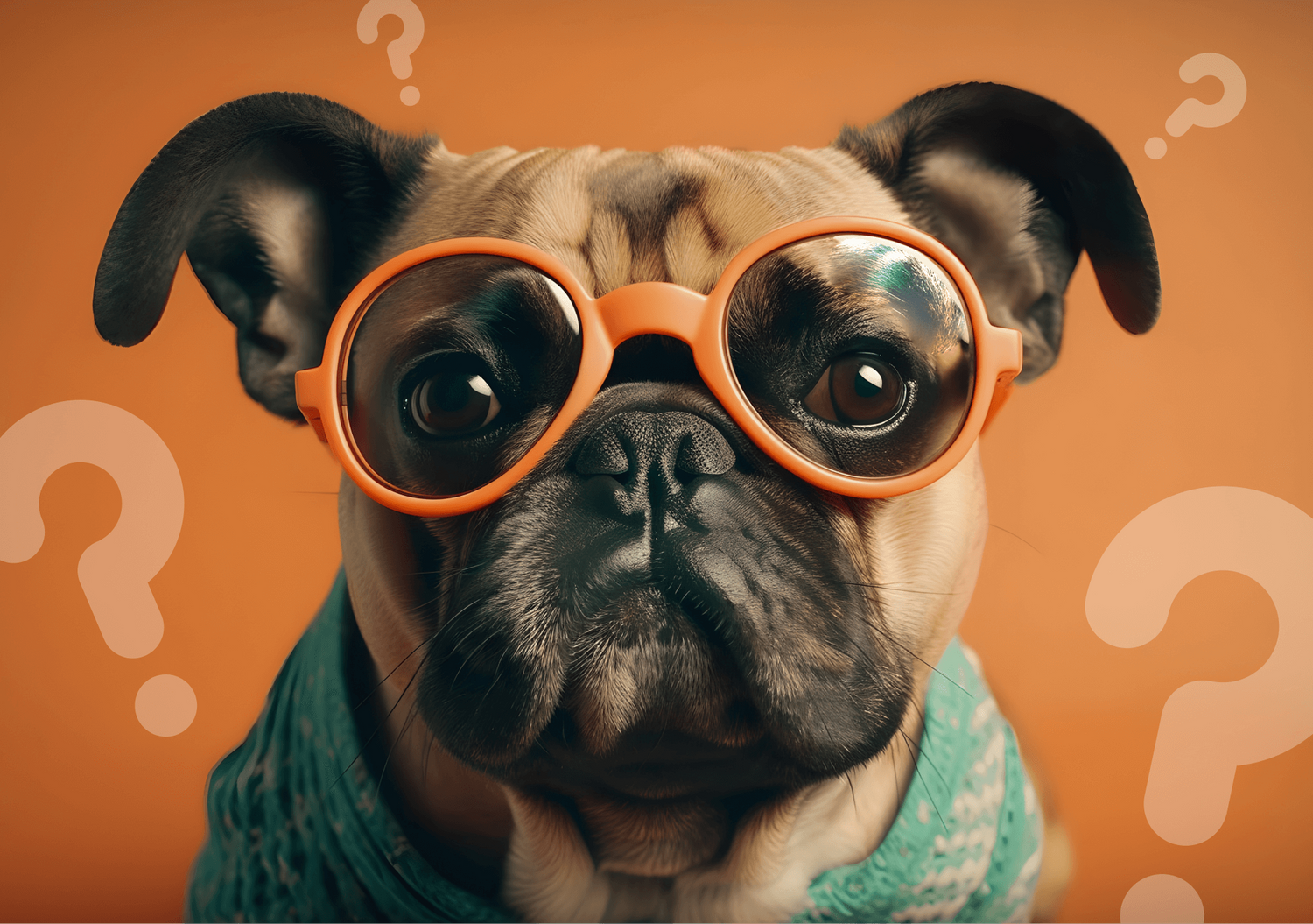 Dog looking forward, representing confusion or excessive barking behavior.